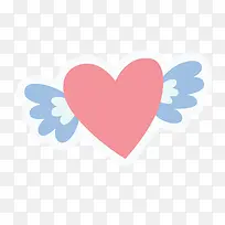 彩色圆弧心形翅膀元素-空若网 彩色圆弧心形翅膀元素-空若网