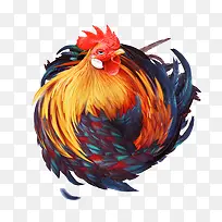 公鸡插画-空若网 公鸡插画-空若网