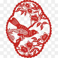 中国风树枝上的喜鹊-空若网 中国风树枝上的喜鹊-空若网