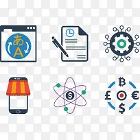 矢量科技信息数据图标集合-空若网 矢量科技信息数据图标集合-空若网