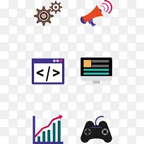 矢量商务科技数据图标集合-空若网 矢量商务科技数据图标集合-空若网