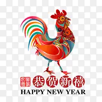 水彩公鸡-空若网 水彩公鸡-空若网