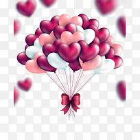 一把爱心气球图片素材-空若网 一把爱心气球图片素材-空若网