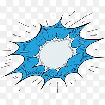 蓝色爆炸贴促销标签-空若网 蓝色爆炸贴促销标签-空若网