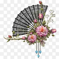 彩色春天扇子花朵-空若网 彩色春天扇子花朵-空若网