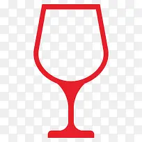 红色玻璃酒杯插画-空若网 红色玻璃酒杯插画-空若网