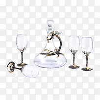 一组玻璃酒杯-空若网 一组玻璃酒杯-空若网