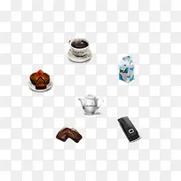 牛奶咖啡蛋糕下午茶-空若网 牛奶咖啡蛋糕下午茶-空若网