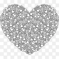 黑白爱心模型-空若网 黑白爱心模型-空若网