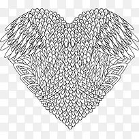 黑白鸟翅膀模型-空若网 黑白鸟翅膀模型-空若网