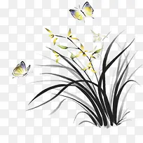 中国风水墨兰花草-空若网 中国风水墨兰花草-空若网
