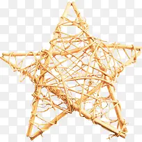 橙色枯枝镂空五角星-空若网 橙色枯枝镂空五角星-空若网