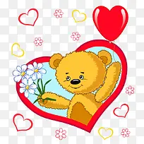 情人节卡通可爱小动物装饰设计动-空若网 情人节卡通可爱小动物装饰设计动-空若网