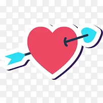 情人节红色爱心贴纸-空若网 情人节红色爱心贴纸-空若网