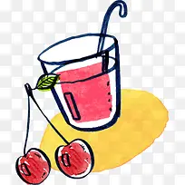 卡通夏季冰爽饮料装饰设计-空若网 卡通夏季冰爽饮料装饰设计-空若网
