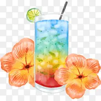 卡通夏季冰爽饮料装饰设计-空若网 卡通夏季冰爽饮料装饰设计-空若网
