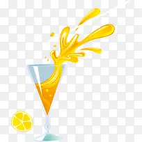 饮品橙汁创意矢量图-空若网 饮品橙汁创意矢量图-空若网