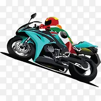 卡通手绘插图赛车手骑摩托车赛车-空若网 卡通手绘插图赛车手骑摩托车赛车-空若网