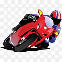 手绘插图赛车摩托车-空若网 手绘插图赛车摩托车-空若网