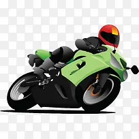 手绘赛车手骑摩托车-空若网 手绘赛车手骑摩托车-空若网