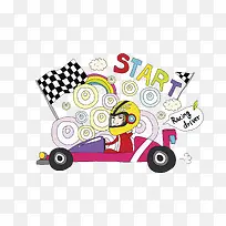 手绘赛车手图-空若网 手绘赛车手图-空若网