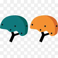 双色矢量卡通头盔-空若网 双色矢量卡通头盔-空若网