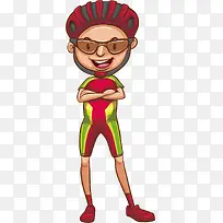 戴着头盔眼镜的赛车手-空若网 戴着头盔眼镜的赛车手-空若网