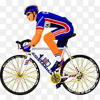 手绘卡通山地车赛车手-空若网 手绘卡通山地车赛车手-空若网