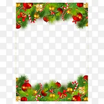 精美圣诞节植物装饰边框-空若网 精美圣诞节植物装饰边框-空若网