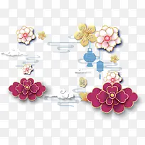 猪年春节花纹边框装饰图案-空若网 猪年春节花纹边框装饰图案-空若网