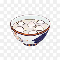 卡通手绘碗里的食物汤圆-空若网 卡通手绘碗里的食物汤圆-空若网