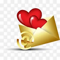 矢量手绘爱心信封-空若网 矢量手绘爱心信封-空若网