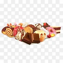 巧克力面包零食甜点素材-空若网 巧克力面包零食甜点素材-空若网