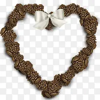松子果围成的爱心-空若网 松子果围成的爱心-空若网