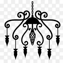 手绘欧式吊灯灯饰矢量图-空若网 手绘欧式吊灯灯饰矢量图-空若网