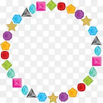 多彩简约宝石圆圈边框纹理-空若网 多彩简约宝石圆圈边框纹理-空若网