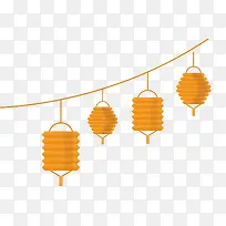 卡通手绘黄色中秋节灯笼-空若网 卡通手绘黄色中秋节灯笼-空若网