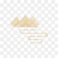 金色祥云三角形-空若网 金色祥云三角形-空若网