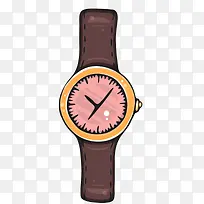 棕色卡通手绘手表-空若网 棕色卡通手绘手表-空若网