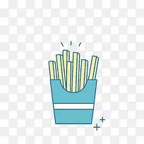 卡通简约美食装饰广告设计薯条-空若网 卡通简约美食装饰广告设计薯条-空若网