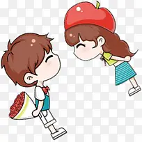 卡通手绘情侣-空若网 卡通手绘情侣-空若网