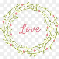 粉红色浪漫爱情花环-空若网 粉红色浪漫爱情花环-空若网