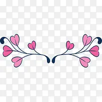 粉色爱心树叶边框-空若网 粉色爱心树叶边框-空若网
