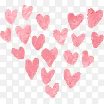 情人节粉色水彩爱心-空若网 情人节粉色水彩爱心-空若网
