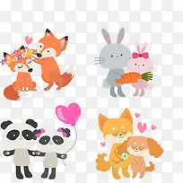 可爱卡通动物情侣-空若网 可爱卡通动物情侣-空若网