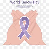 双手捧着紫色丝带-空若网 双手捧着紫色丝带-空若网