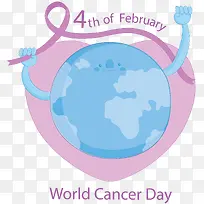 紫色爱心地球小人-空若网 紫色爱心地球小人-空若网