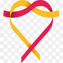 双色编织爱心丝带-空若网 双色编织爱心丝带-空若网