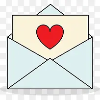 书信爱情矢量图标-空若网 书信爱情矢量图标-空若网
