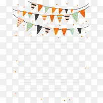 彩色三角形旗子书信-空若网 彩色三角形旗子书信-空若网